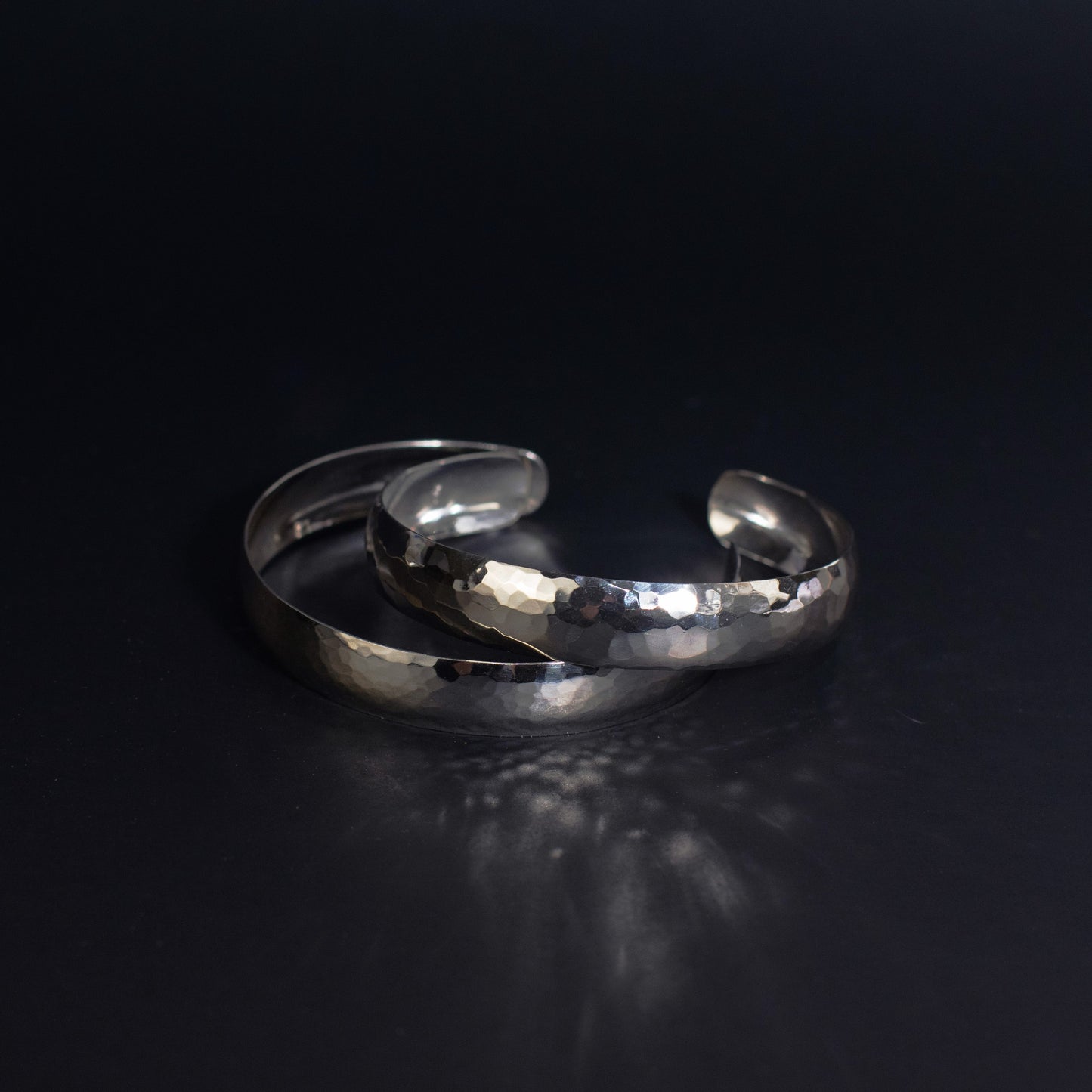 3/8" Argentium Silver Cuff - Hammered