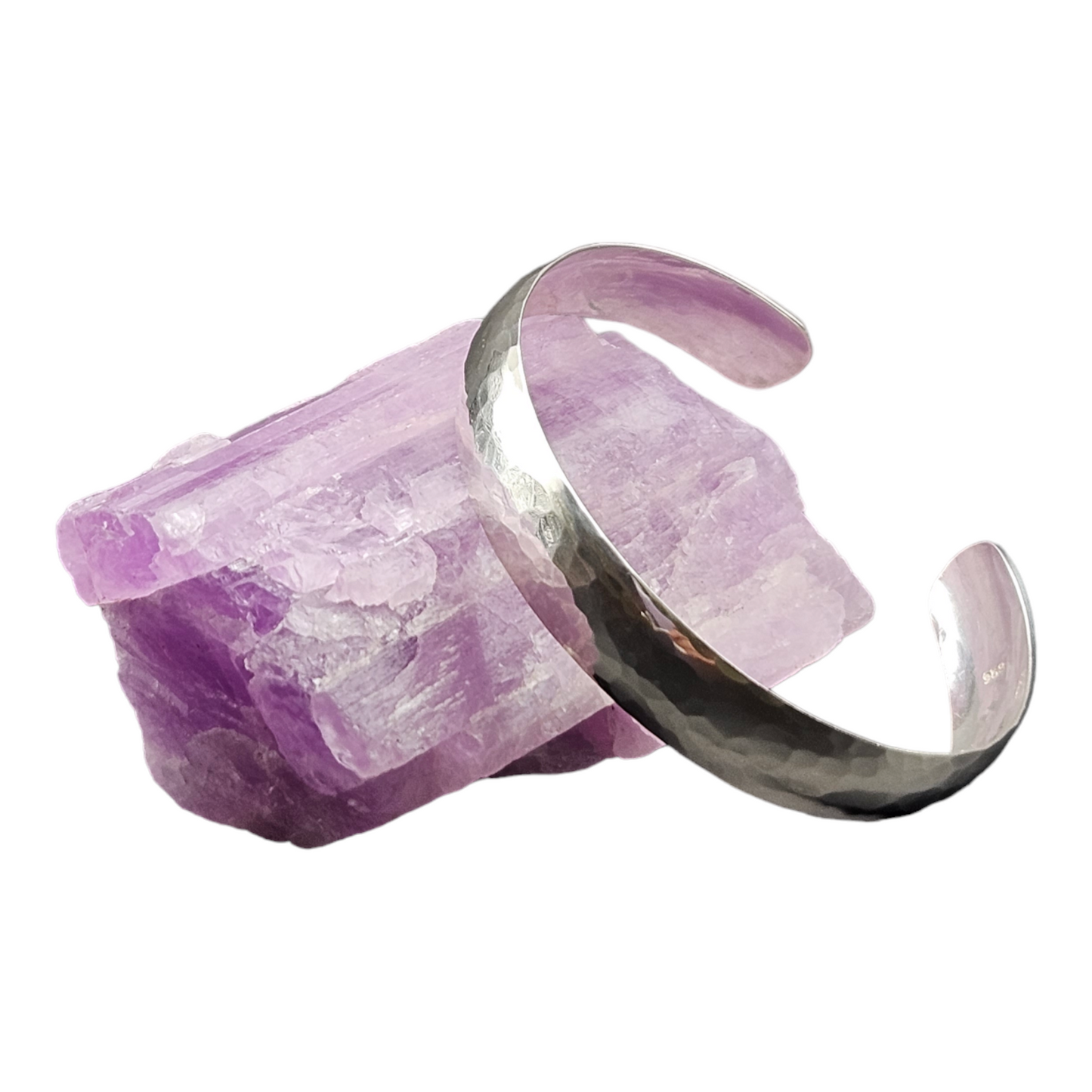 3/8" Argentium Silver Cuff - Hammered