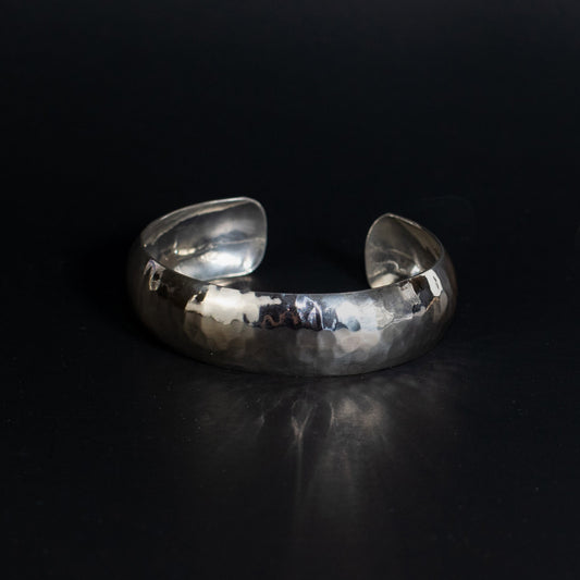 3/4" Pure Silver Cuff - Hammered