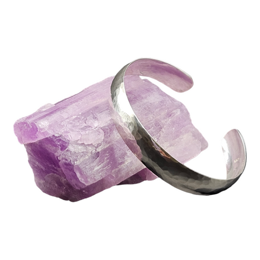 3/8" Argentium Silver Cuff - Hammered
