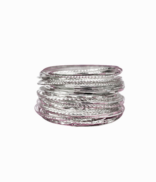 3 Silver Bangles